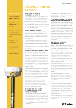 TRIMBLE R4 GNSS Fiche technique