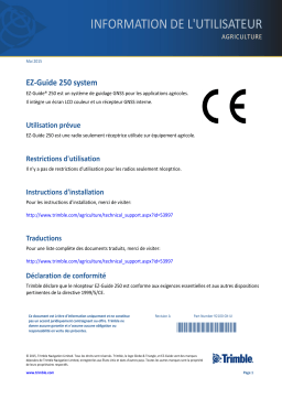 TRIMBLE EZ-Guide 250 System Mode d'emploi