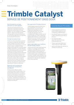 TRIMBLE CATALYST Fiche technique