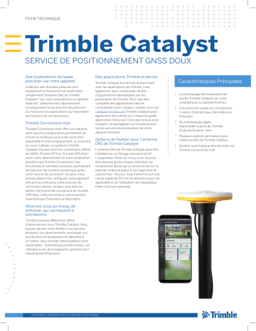 TRIMBLE CATALYST Fiche technique | Fixfr