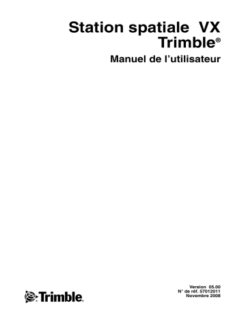 TRIMBLE VX Mode d'emploi | Fixfr