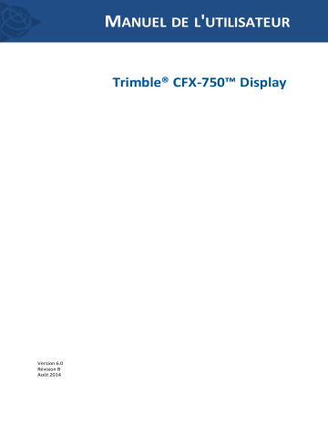 TRIMBLE CFX-750 Display Mode d'emploi | Fixfr