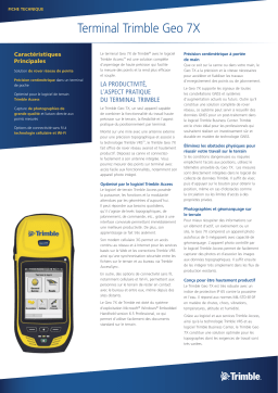 TRIMBLE Geo 7X Fiche technique