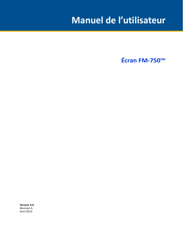 TRIMBLE FM-750 Display Mode d'emploi | Fixfr