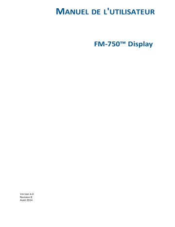 TRIMBLE FM-750 Display Mode d'emploi | Fixfr