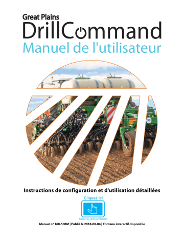 Spartan Series II Air Drills 807, 2607, 907, 3007, 1007, & 3307 | NTA607 Spartanˡˡ and NTA2007 (2016+) No-Till Air Drills | GREAT PLAINS DrillCommand Legacy Software Manuel du propriétaire | Fixfr