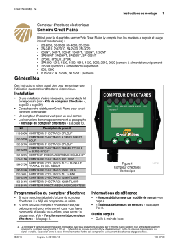 GREAT PLAINS Electronic Acremeter (Loup) Manuel du propriétaire