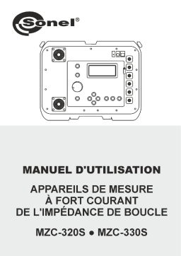 Sonel MZC-320S Short circuit loop measurement Manuel utilisateur