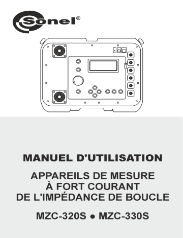 Sonel MZC-320S Short circuit loop measurement Manuel utilisateur | Fixfr