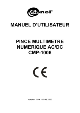 Sonel CMP-1006 Clamp Meter Manuel utilisateur