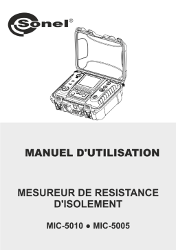 Sonel MIC-5005 Insulation Resistance Meter Manuel utilisateur