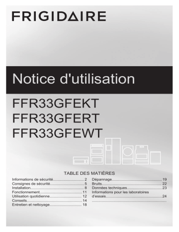 Electrolux FFR33GFERT Réfrigérateur/congélateur combiné pose libre Manuel utilisateur | Fixfr