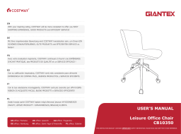 Costway CB10350 Mid Back Armless Office Chair Adjustable Swivel Linen Task Chair Manuel utilisateur
