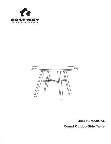 Costway NP10135 29 Inch Patio Round Bistro Metal Table Manuel utilisateur | Fixfr