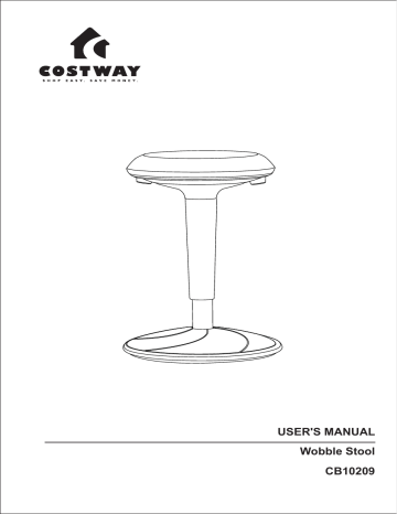 Costway CB10209 Height-Adjustable Wiggle Standing Stool Manuel utilisateur | Fixfr