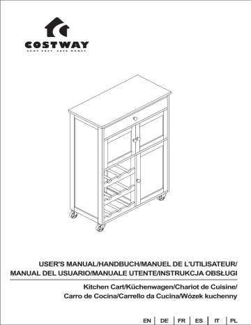 Costway HW67062 Kitchen Cart Manuel utilisateur | Fixfr