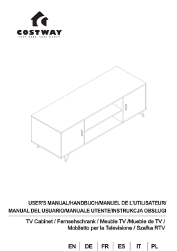 Costway HW67553 59 Inches Retro Wooden TV Stand for TVs up to 65 Inches Manuel utilisateur