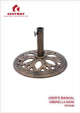 Costway OP3049 23-lbs 17 3/4 Inch Round Umbrella Base Stand Manuel utilisateur