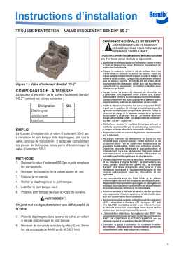 BENDIX S-1664 SS-2 CUT-OFF VALVE SERVICE KIT Guide d'installation