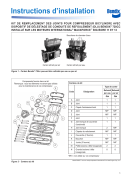 BENDIX S-1508 SEAL REPLACEMENT KIT Guide d'installation