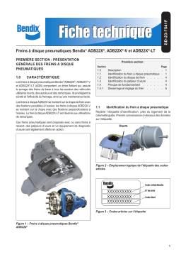 BENDIX SD-23-7541 ADB22X, ADB22X-V & ADB22X-LT Air Disc Brakes Manuel utilisateur