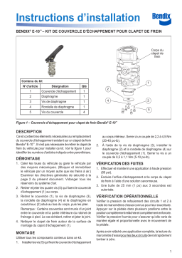 BENDIX S-1675 E-10 BRAKE VALVE EXHAUST COVER KIT Guide d'installation