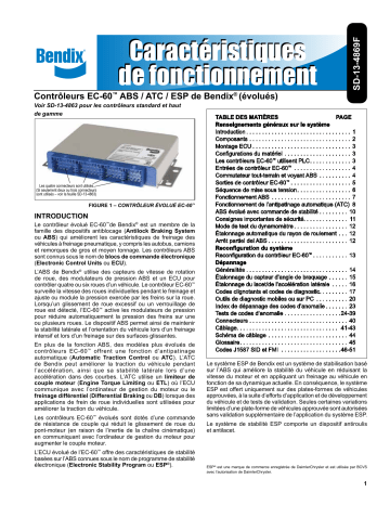 BENDIX SD-13-4869 ® EC-60™ ABS/ATC/ESP Electronic Controllers Manuel utilisateur | Fixfr