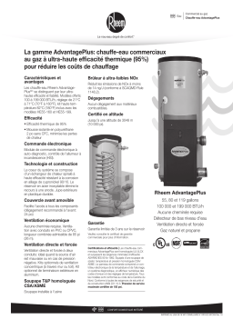 Rheem HE55-100 Commercial Gas Water Heater spécification