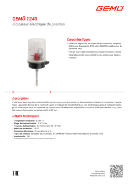 Gemu 1240 Electrical position indicator Fiche technique