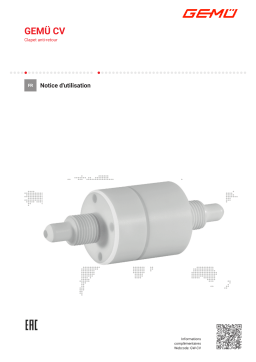 Gemu CV Check valve Mode d'emploi