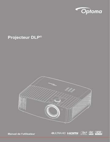Optoma UHD55 4K UHD gaming and home entertainment projector Manuel du propriétaire | Fixfr