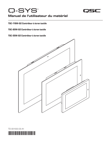 TSC-80w-G2 | TSC-55w-G2 | QSC TSC-116w-G2 Manuel utilisateur | Fixfr