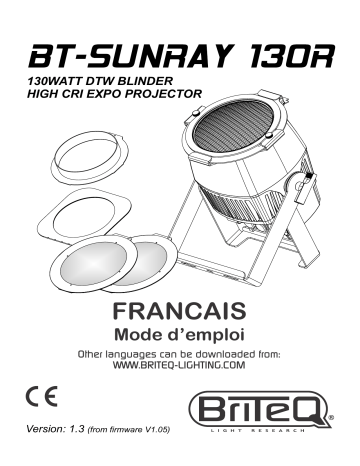 Briteq BT-SUNRAY 130R Manuel du propriétaire | Fixfr