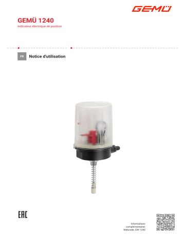Gemu 1240 Electrical position indicator Mode d'emploi | Fixfr