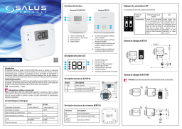 Salus RT310RF Thermostat d’ambiance numérique sans fil Manuel utilisateur