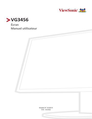 ViewSonic VG3456-S MONITOR Mode d'emploi | Fixfr