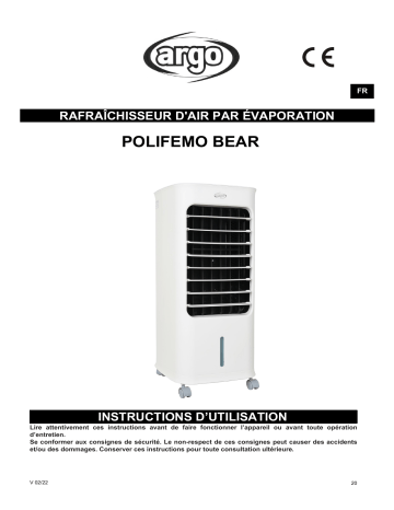 Argo POLIFEMO BEAR AIR COOLER Manuel utilisateur | Fixfr