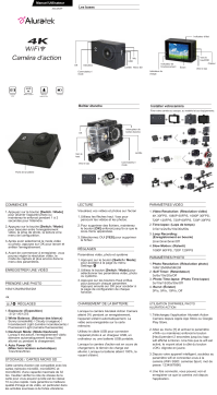 Aluratek ASC4KWF 4K Wi-Fi Sports Action Camera Guide de démarrage rapide