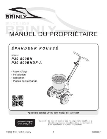 Brinly P20-500BH 50 lb. Push Spreader Manuel du propriétaire | Fixfr