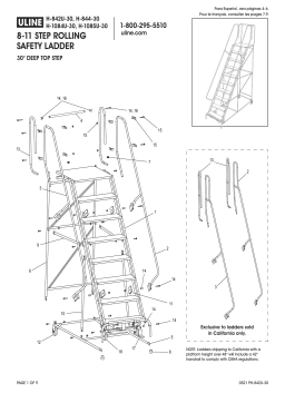 Uline H-842U-30, H-844-30, H-1084U-30, H-1085U-30 8-11 Step Rolling Guide d'installation