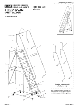 Uline H-1085U-10 8-11 Step Rolling Mode d'emploi