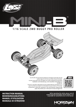 Losi MINI-B 1-16 Scale 2WD Buggy PRO Roller Manuel utilisateur