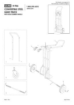 Uline H-966 Convertible Steel Hand Truck Guide d'installation