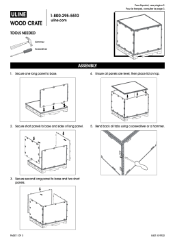 Uline Wood Crate Mode d'emploi