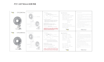 GEKO GIF01 Cyclone Fan Wireless Clip Fan Manuel utilisateur | Fixfr