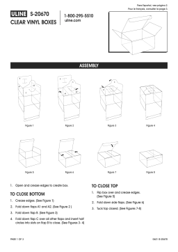 Uline S-20670 Clear Vinyl Boxes Guide d'installation