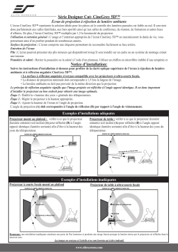 Elite Screens CineGrey 5D® Tip Mode d'emploi