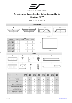 Elite Screens ezFrame CineGrey 5D® Series Mode d'emploi