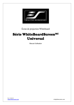 Elite Screens WhiteBoardScreen™ Series Mode d'emploi