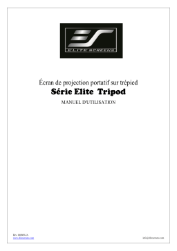 Elite Screens Tripod Pro Series Mode d'emploi